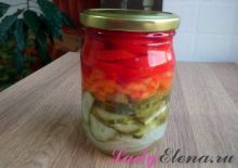 Фото рецепт салата из помидор и огурцов на зиму