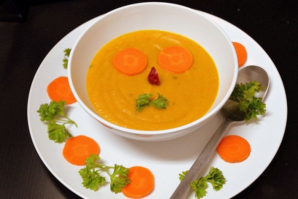 Детский суп-пюре из тыквы и моркови 