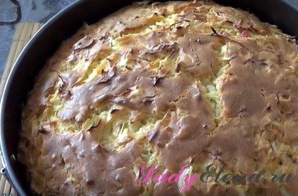 Заливной пирог с сырой капустой фото рецепт