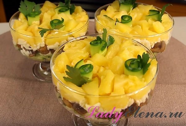 Салат с ананасами фото рецепт