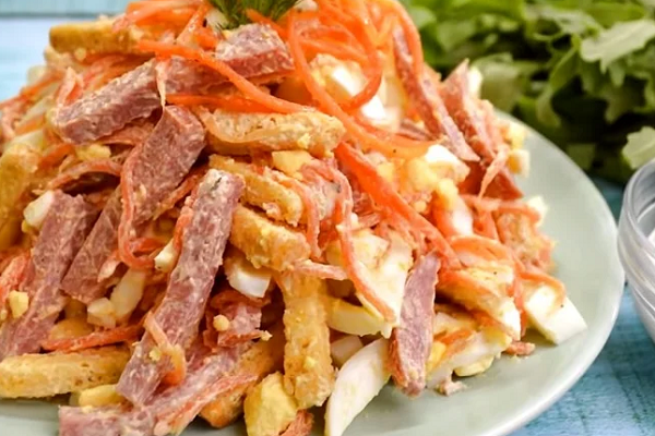 salaty s korejskoj morkovyu
