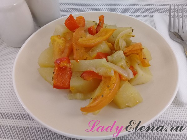 Картошка с овощами в фольге фото-рецепт