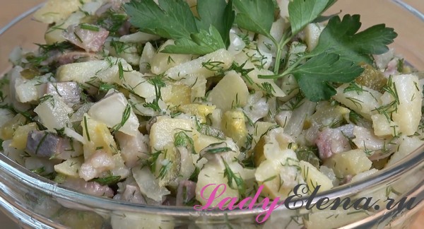 Салат из картошки и селедки фото-рецепт