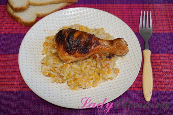 Рис с курицей в духовке фото-рецепт
