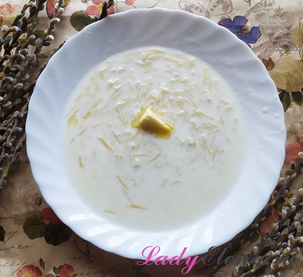 Молочный суп с вермишелью фото-рецепт