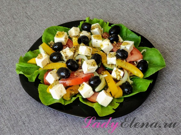 Греческий салат фото-рецепт