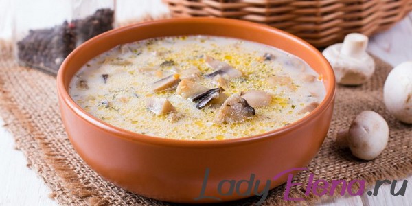 Кабачковый суп с грибами