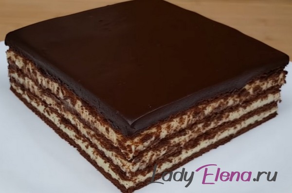 Шоколадный торт из печенья