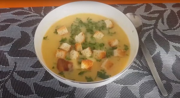 Суп-пюре с креветками 