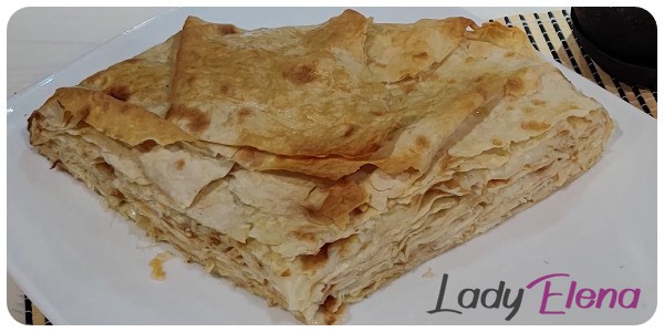 Ленивый пирог сабурани из лаваша