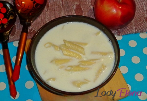 Молочный суп с макаронами 