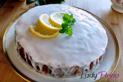 Лимонный пирог с глазурью