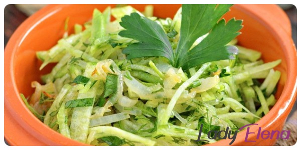 Салат из зеленой редьки 